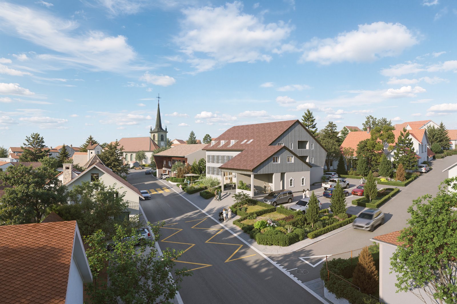 Le Clos d'Autigny — vue du village